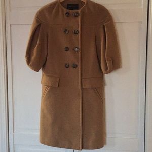 BCBGMaxazria wool peacoat, xxs, beige-tan